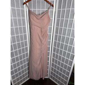 Women’s JJs House Blush Soft Pink Maxi Dress Bridesmaid Event Formal Small